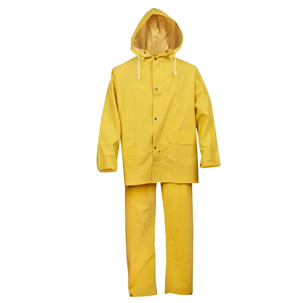 Cordova® StormFront 3 Piece Rain Suit With Detachable Hood - .35 mm PVC/Polyester - RS353Y