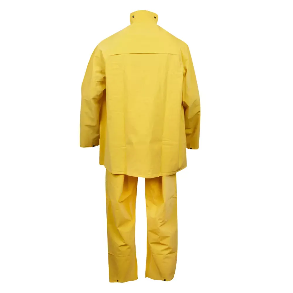 Cordova® StormFront 3 Piece Rain Suit With Detachable Hood - .35 mm PVC/Polyester - RS353Y