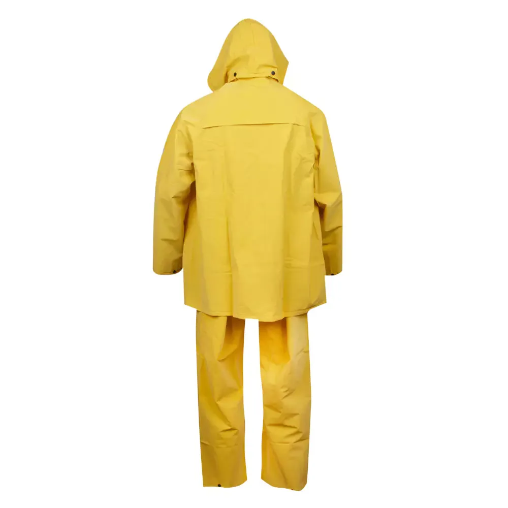 Cordova® StormFront 3 Piece Rain Suit With Detachable Hood - .35 mm PVC/Polyester - RS353Y