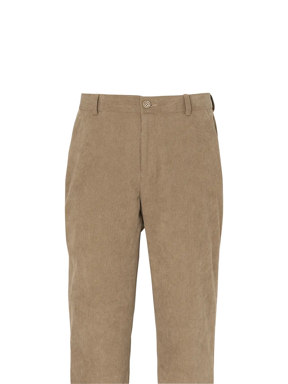 Corduroy Flat Front Pants - Black