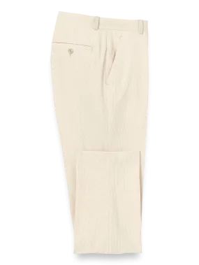 Corduroy Flat Front Pants - Winter White