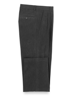 Corduroy Pleated Pants - Charcoal