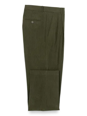 Corduroy Pleated Pants - Sage