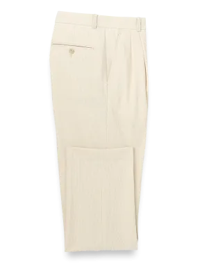 Corduroy Pleated Pants - Winter White