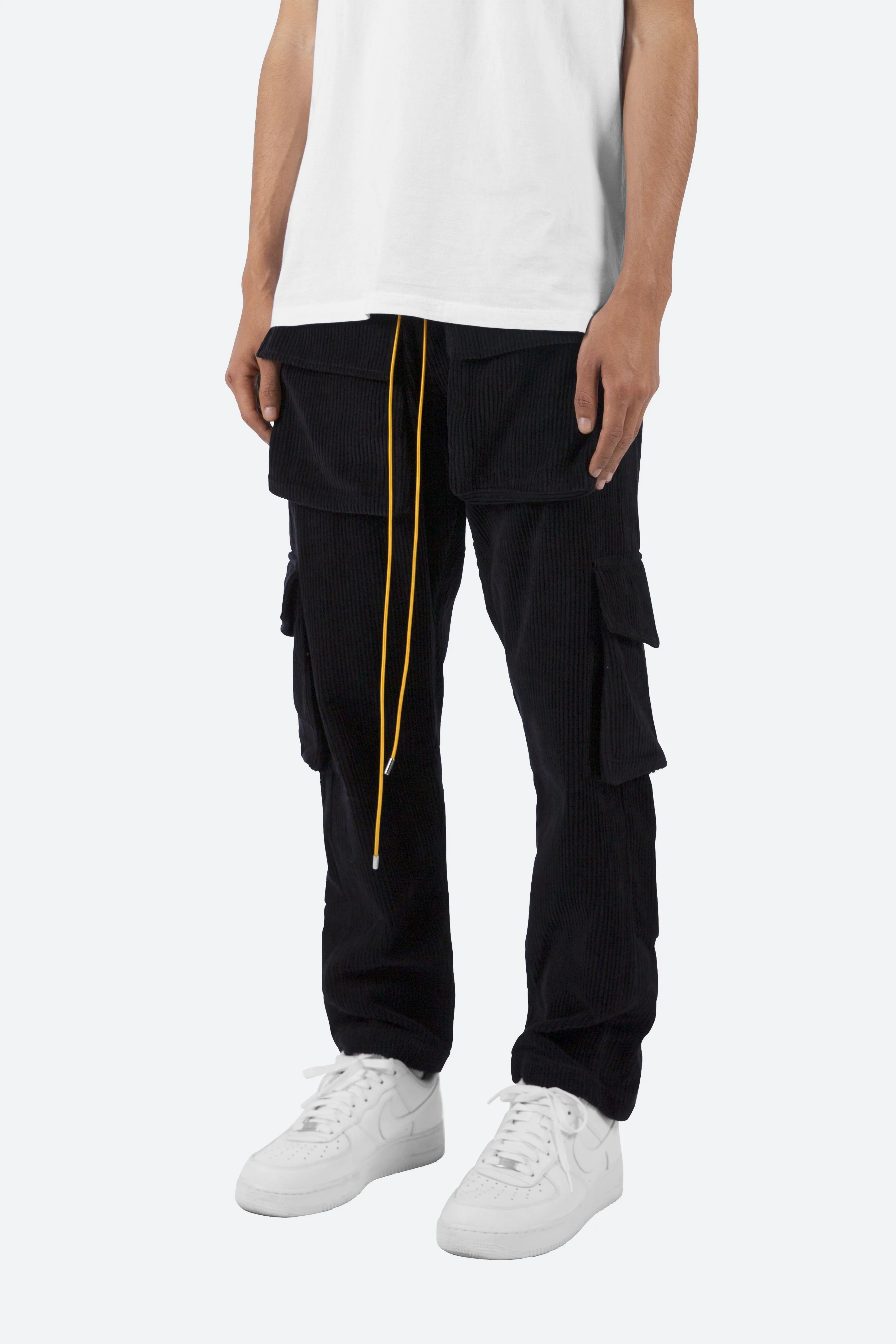 Corduroy Snap II Cargo Pants - Black