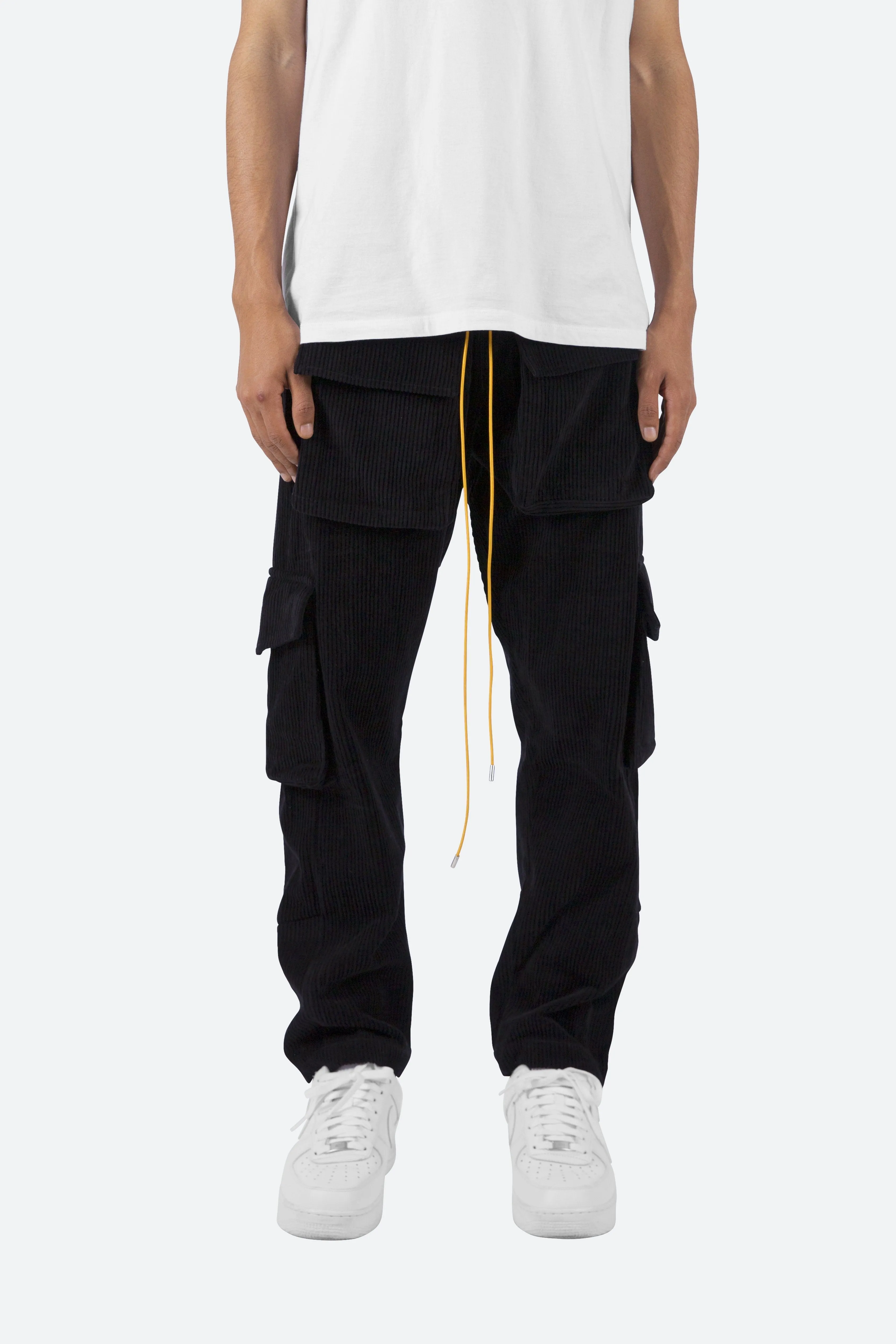 Corduroy Snap II Cargo Pants - Black