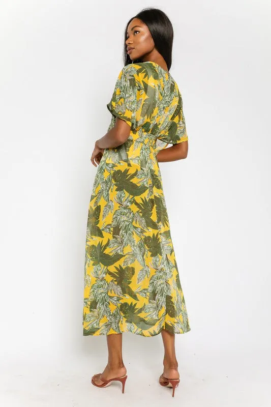 Cover Up Maxi Dress in Yellow