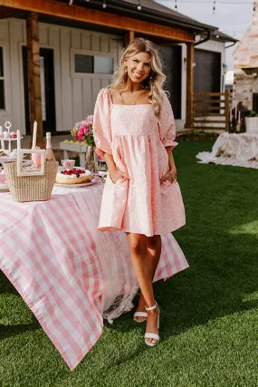 Cute On Repeat Babydoll Dress In Pink