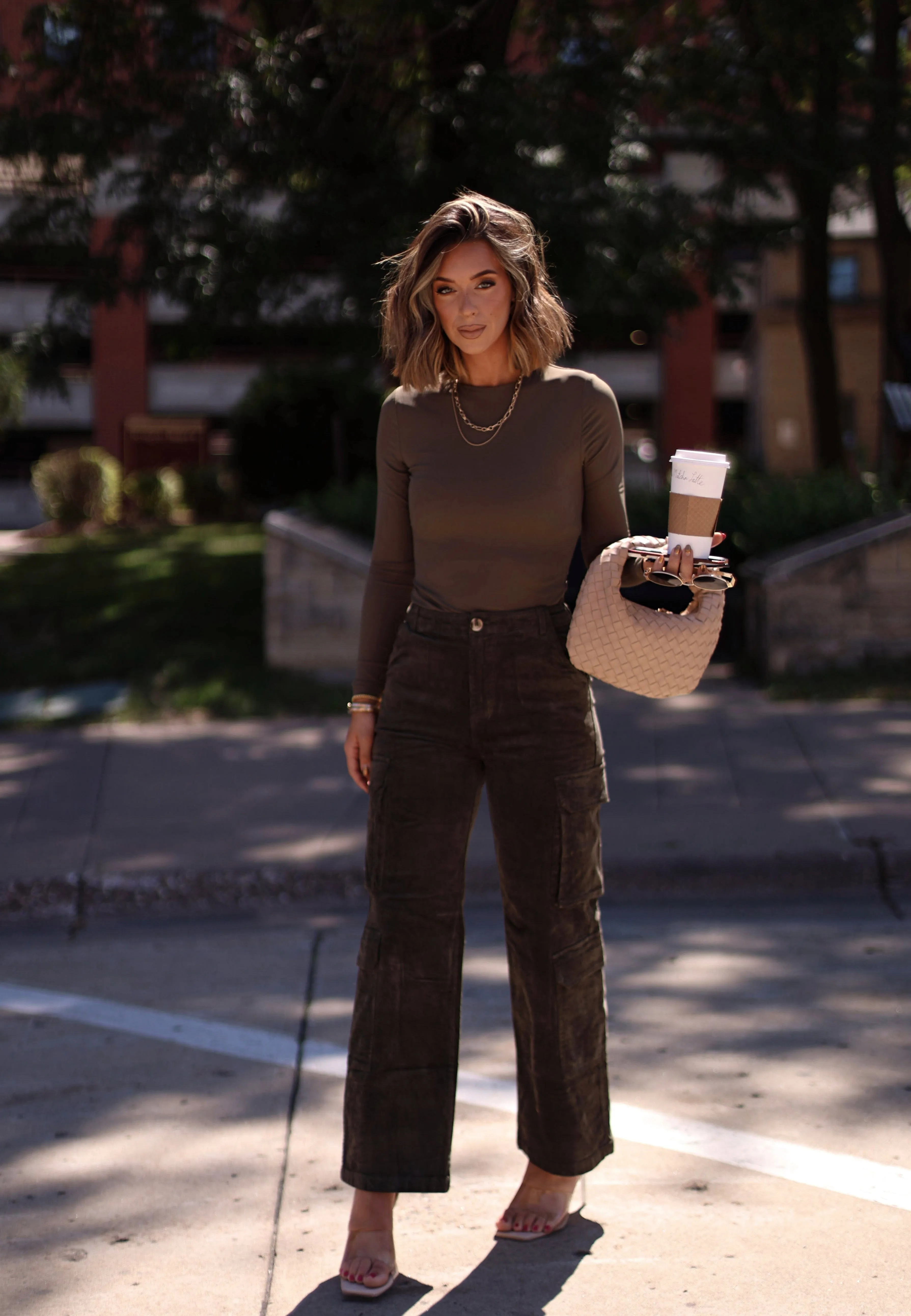 Dark Olive Corduroy Cargo Pant