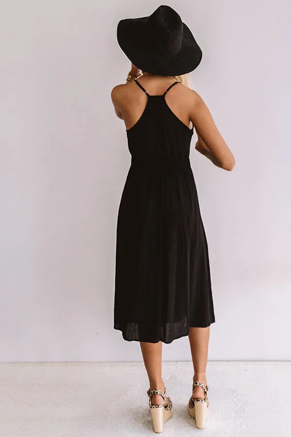 Dawn Till Dusk Midi In Black