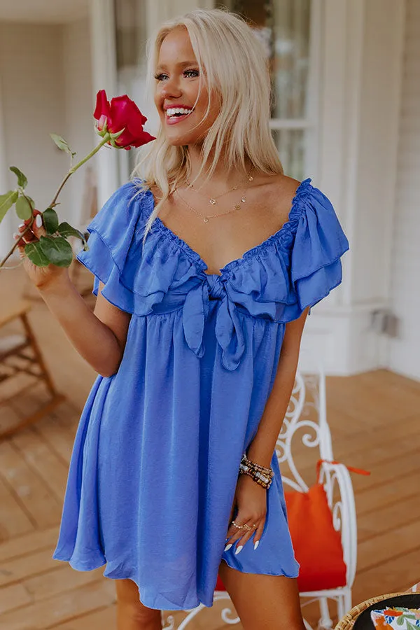 Dream All Day Babydoll Dress In Royal Blue