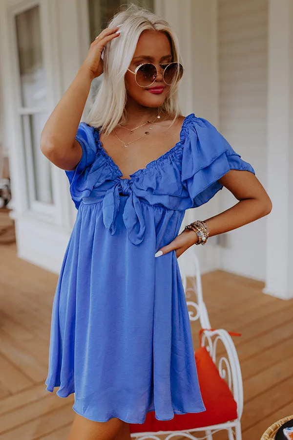 Dream All Day Babydoll Dress In Royal Blue