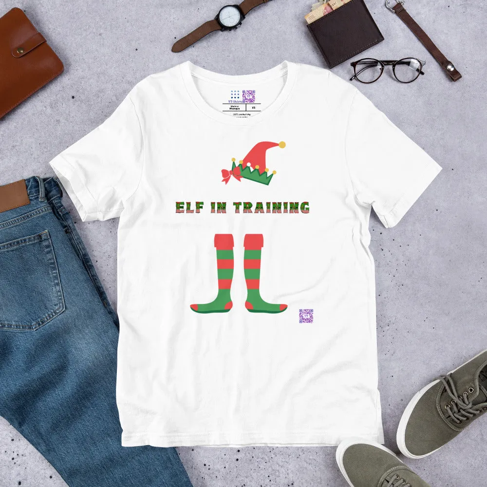 Elf in Training Christmas T-Shirt, Cute Elf Outfit Tee, Holiday Season Shirt, Christmas Present Idea, Festive Christmas Shirt