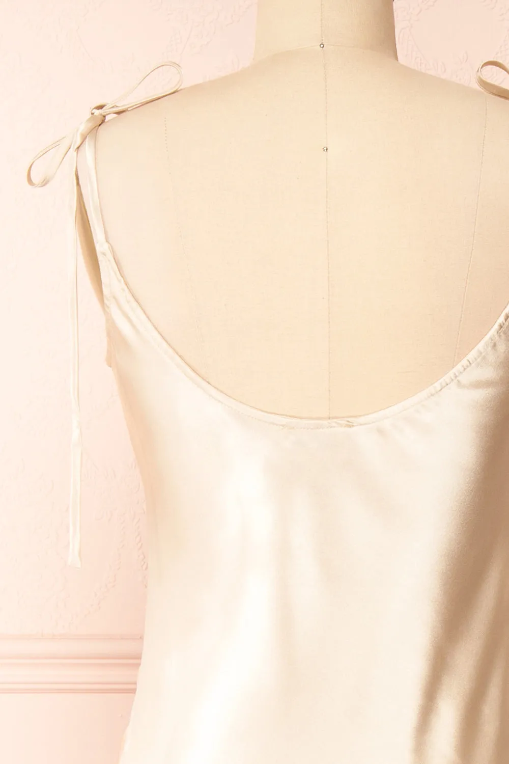 Elyse Beige | Cowl Neck Midi Dress