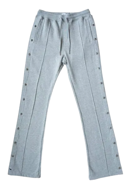 EPTM French Terry Snap Flared Pants Heather Grey