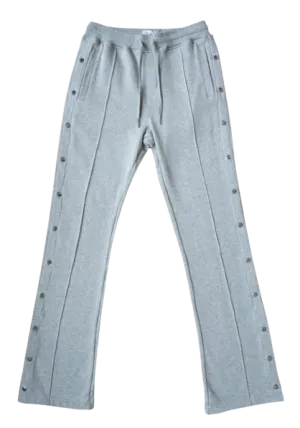 EPTM French Terry Snap Flared Pants Heather Grey