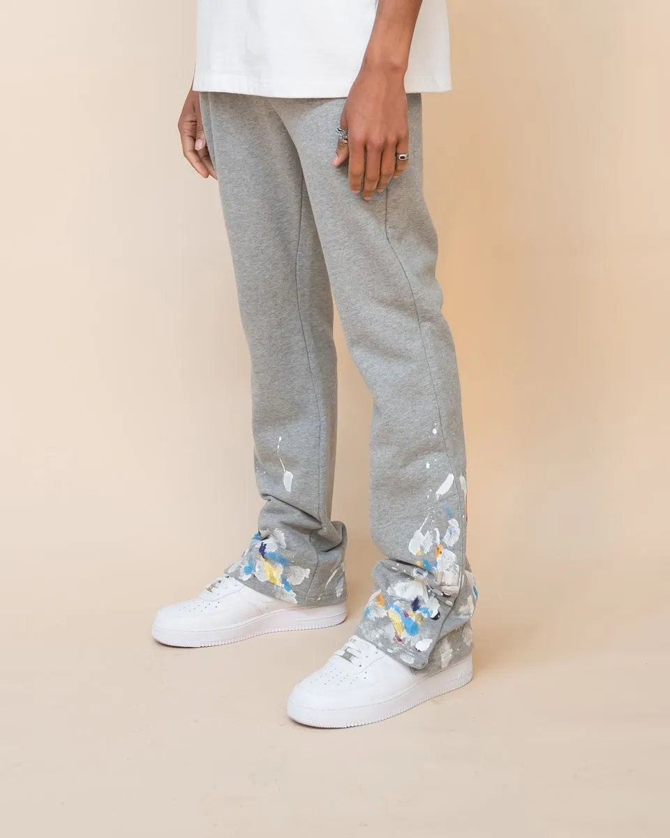 EPTM PAINT SNAP FLARED PANTS EP11524-GREY