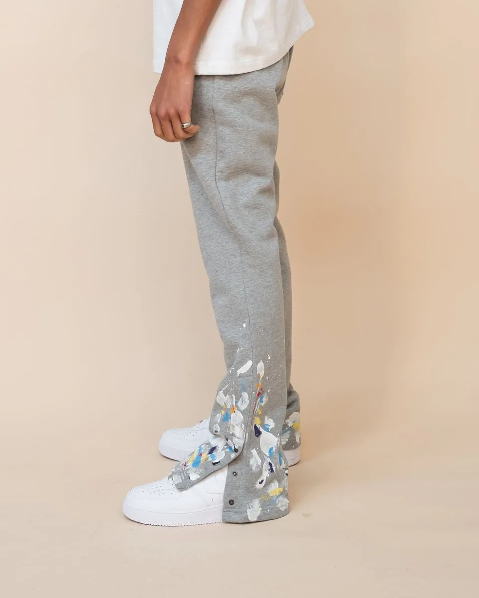 EPTM PAINT SNAP FLARED PANTS EP11524-GREY