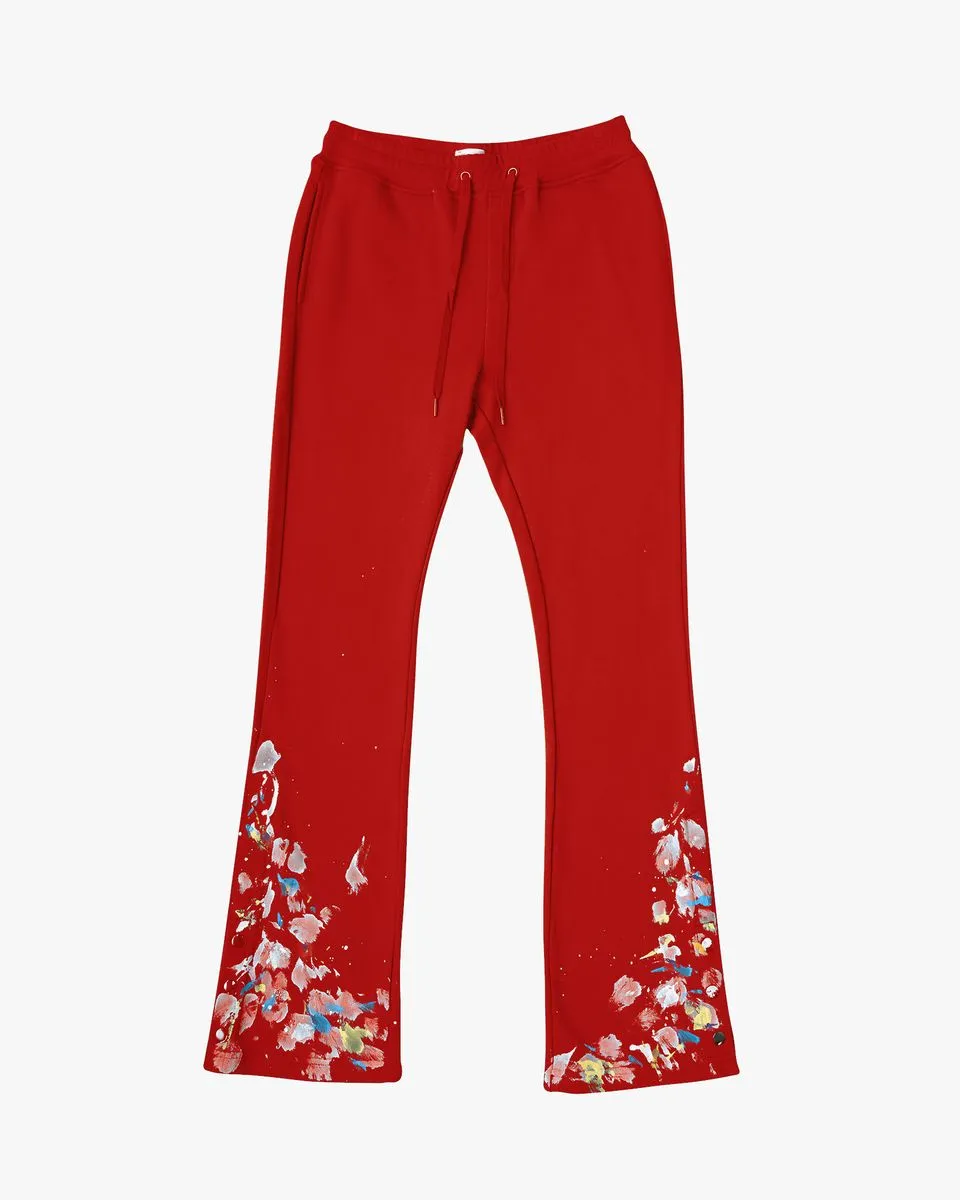 EPTM PAINT SNAP FLARED PANTS EP11710-RED