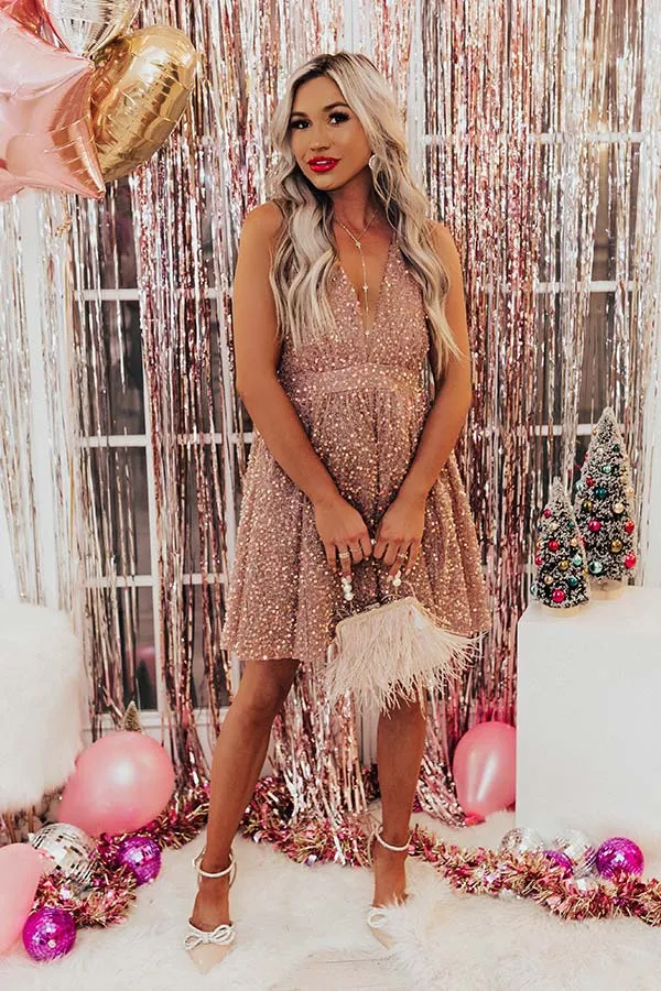 Fairy Lights Sequin Mini Dress