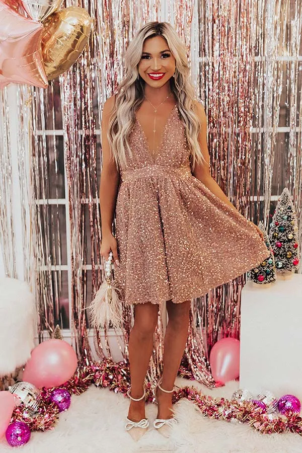 Fairy Lights Sequin Mini Dress