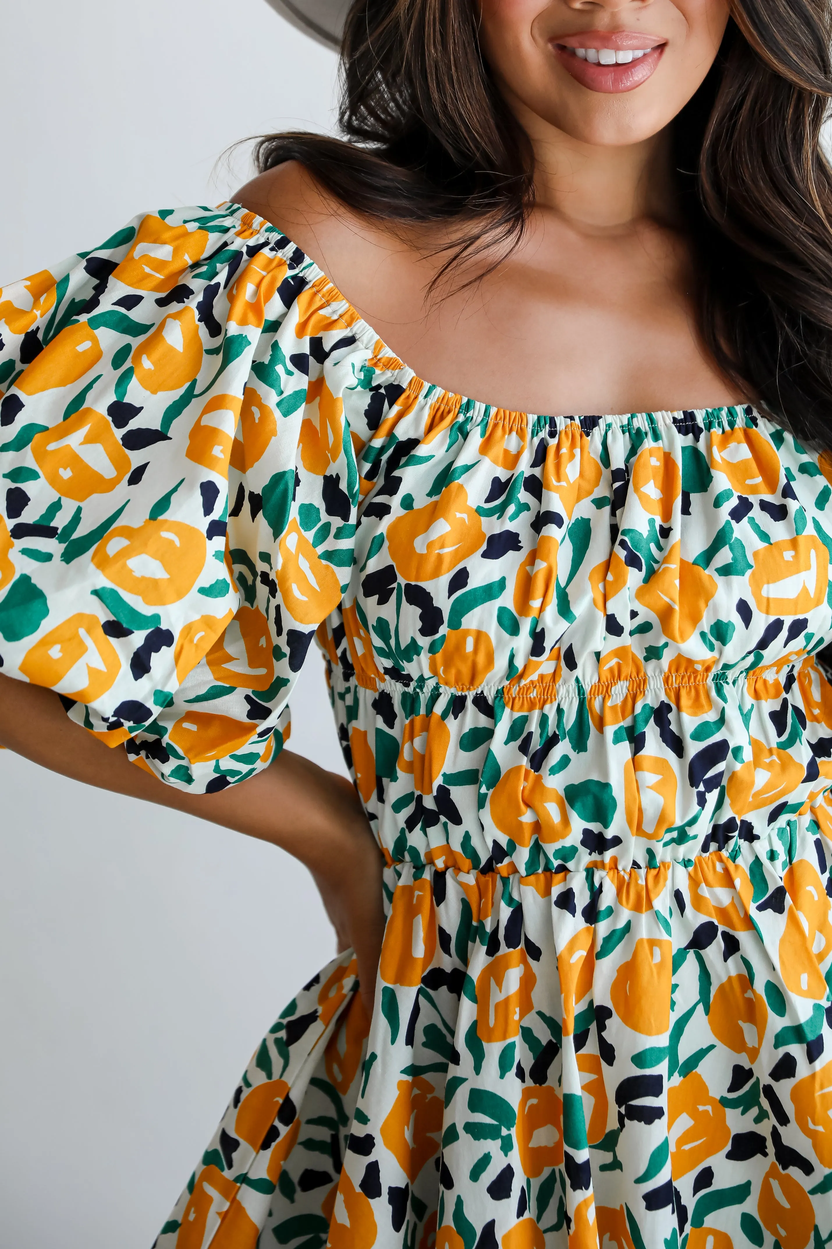 FINAL SALE - Fairytale Days Yellow Floral Mini Dress