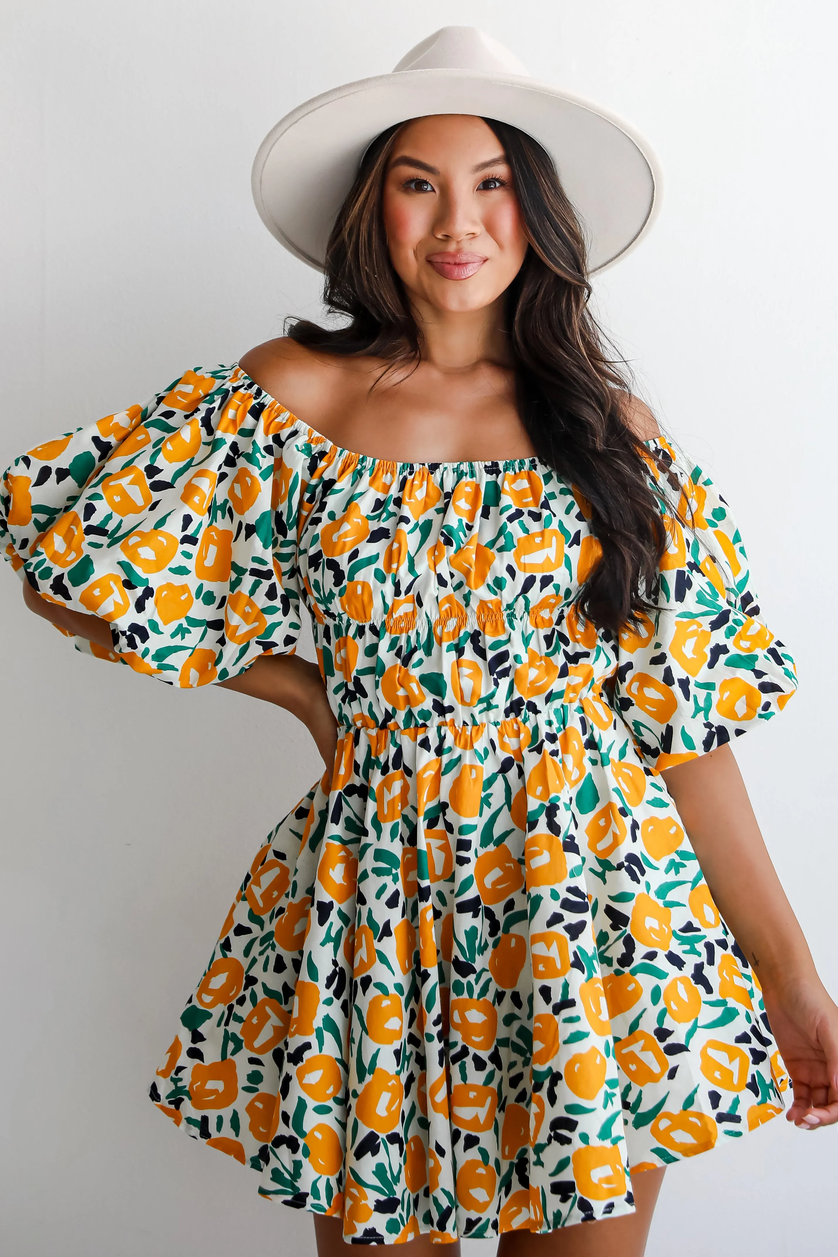 FINAL SALE - Fairytale Days Yellow Floral Mini Dress