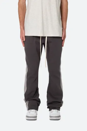 Flared Panel Track Pants - Grey