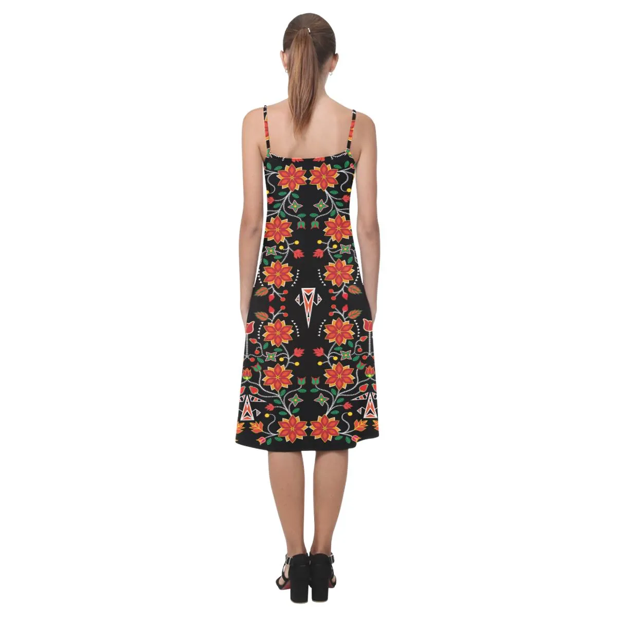 Floral Beadwork Six Bands Alcestis Slip Dress