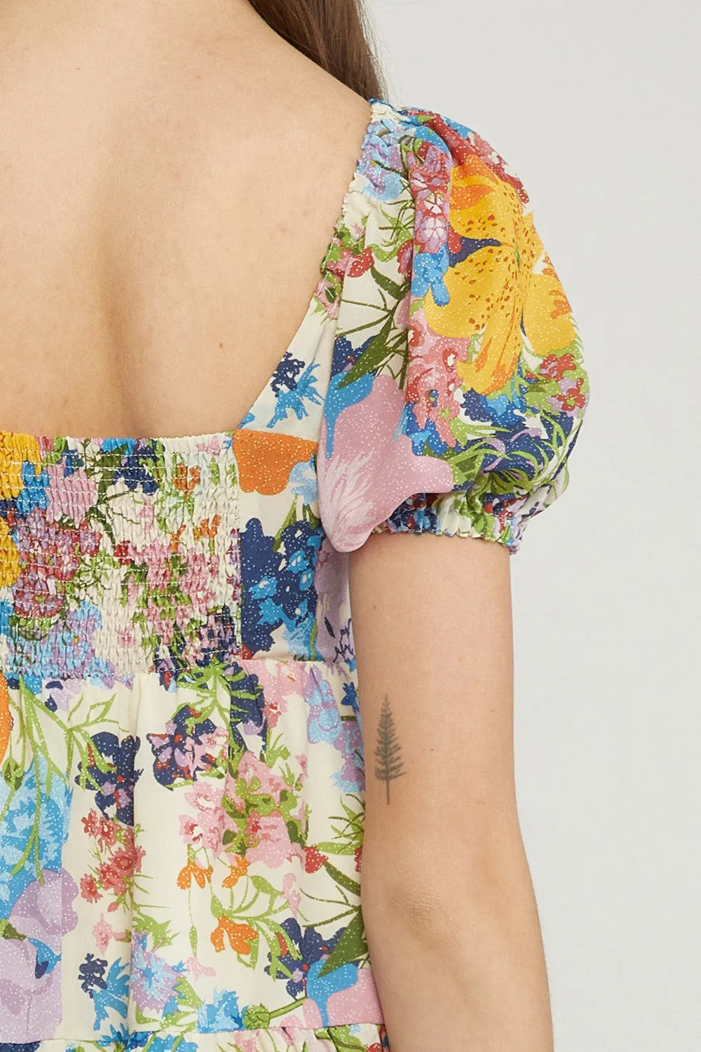 Floral Puff Sleeve Dress