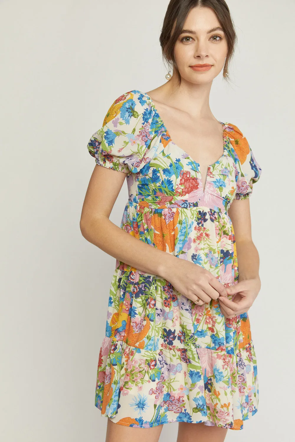 Floral Puff Sleeve Dress