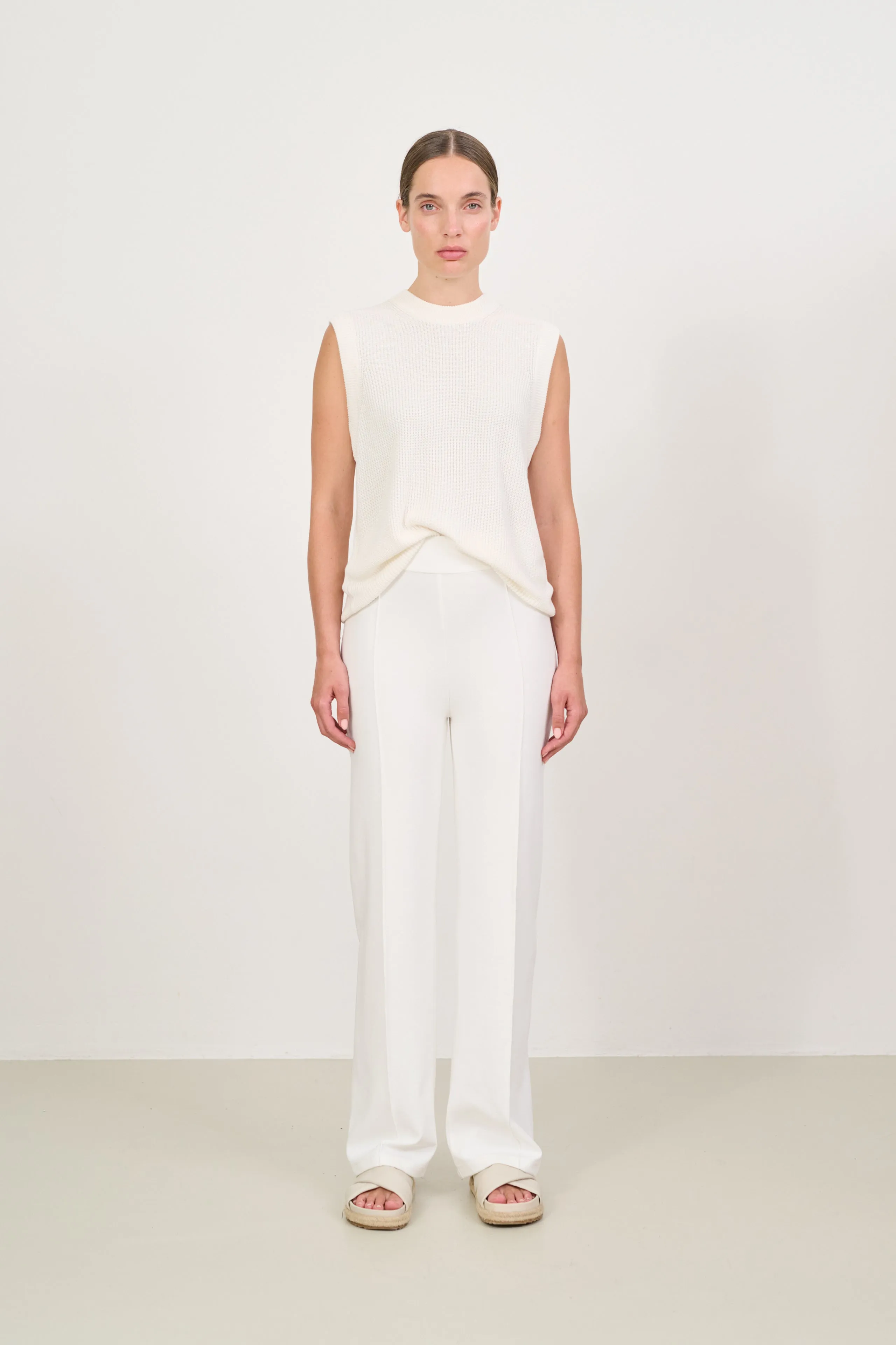 FOREST ESSENTIEL flared pants - Marshmellow