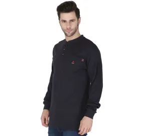 Forge FR Navy Blue Henley Shirt MFHNLY-004-NAVY