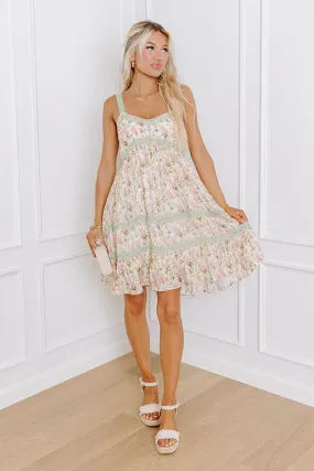 French Market Floral Mini Dress