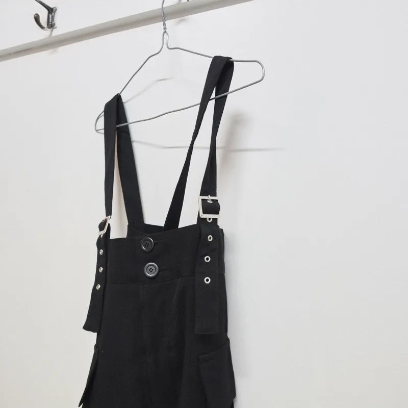 gabardine suspender jumpsuit