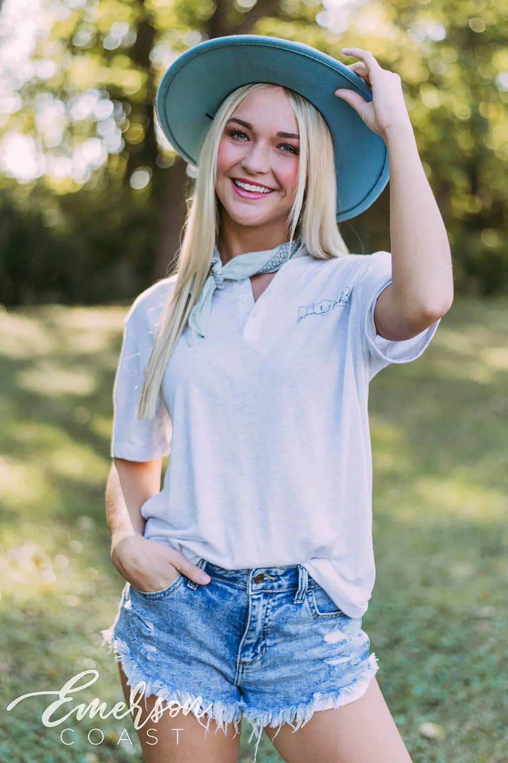 Gamma Phi Beta Simple White Henley