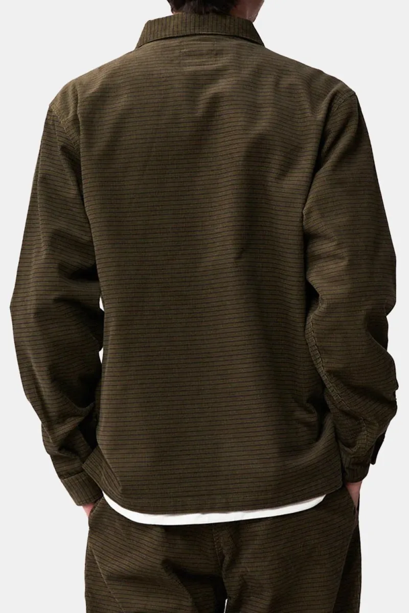 Gramicci Grid Cord Zip Shirt (Olive)