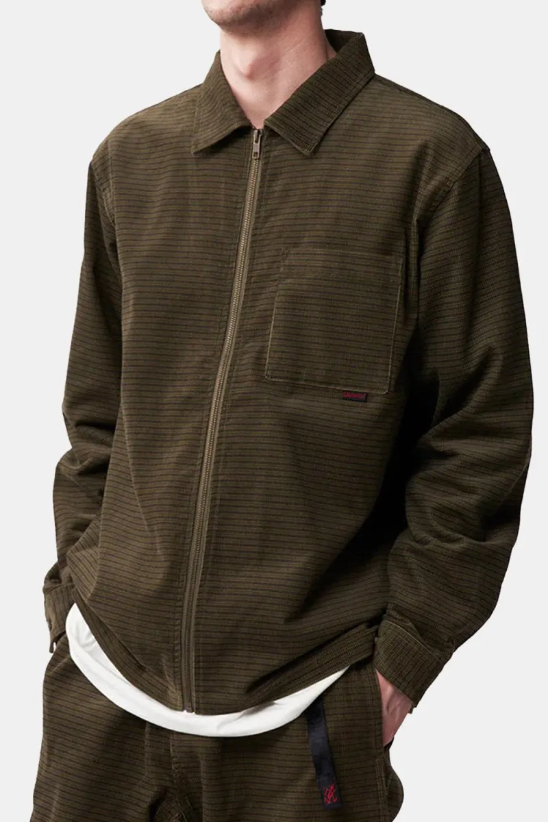 Gramicci Grid Cord Zip Shirt (Olive)