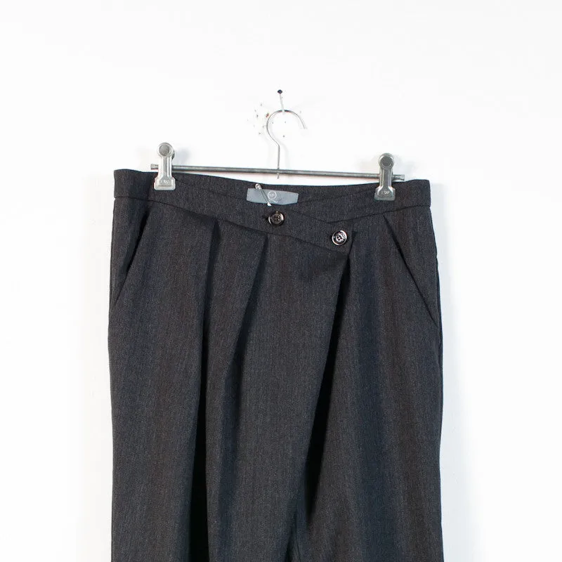 gray wool wrap trouser