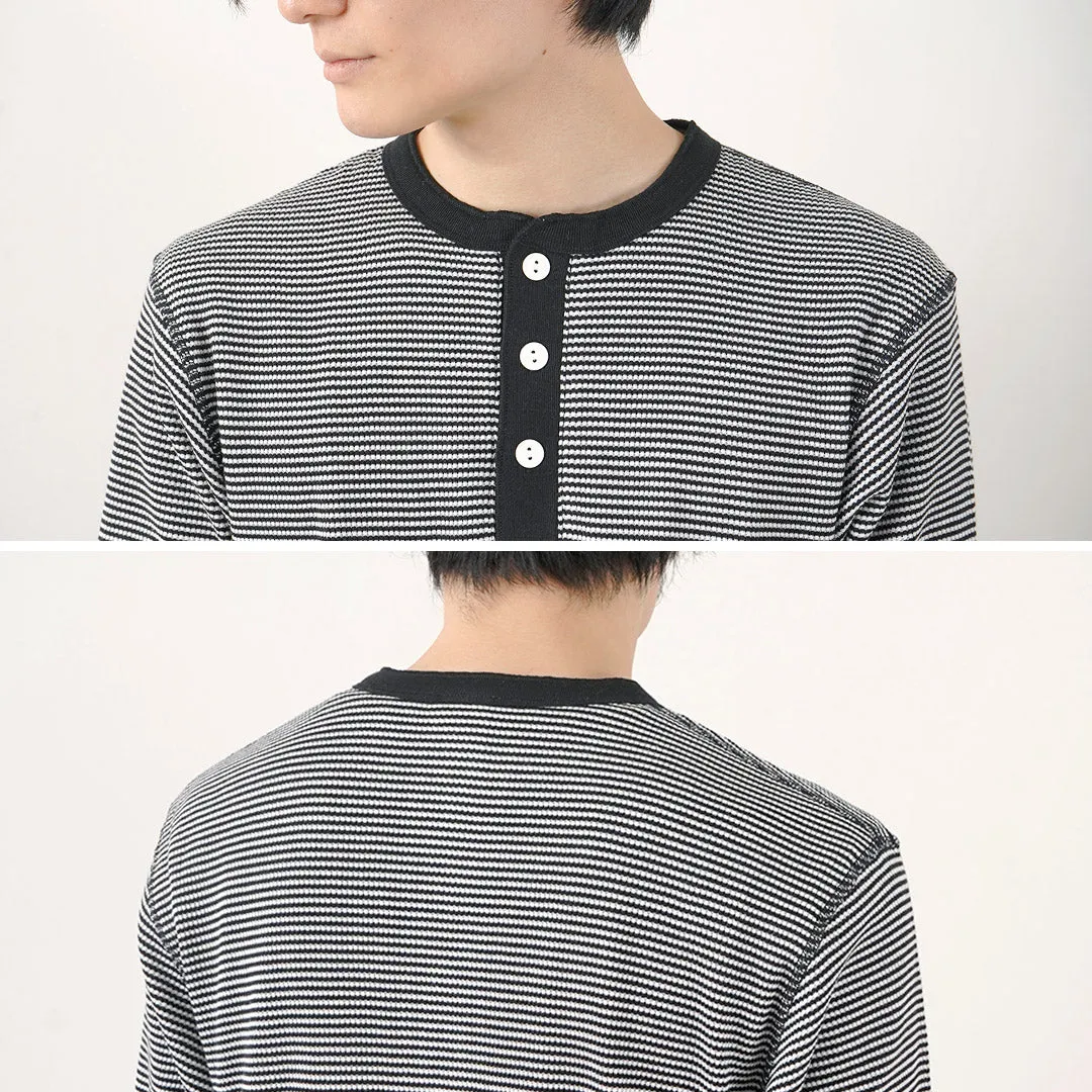 HEALTHKNIT / Basic Waffle Henley Neck Long Sleeve