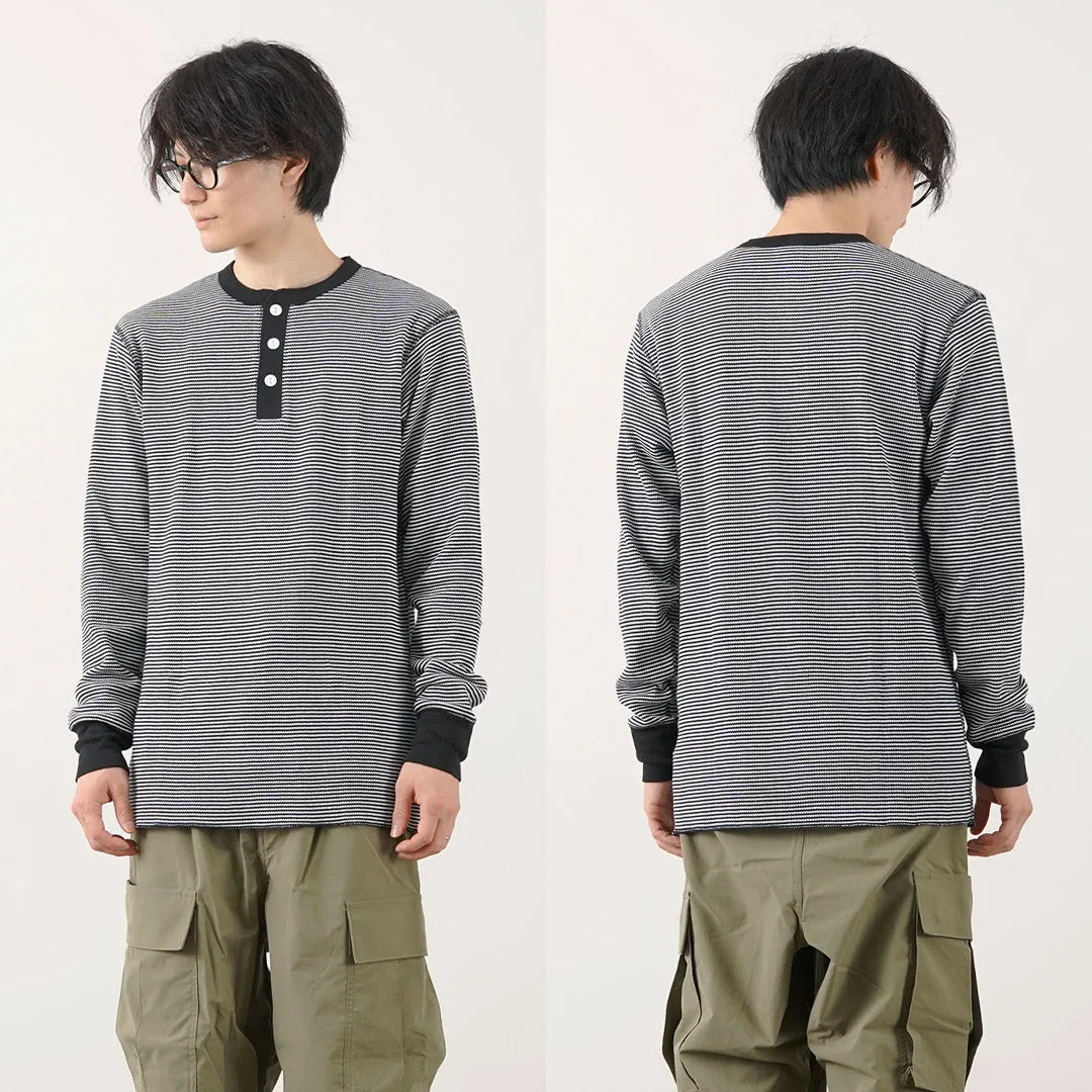 HEALTHKNIT / Basic Waffle Henley Neck Long Sleeve