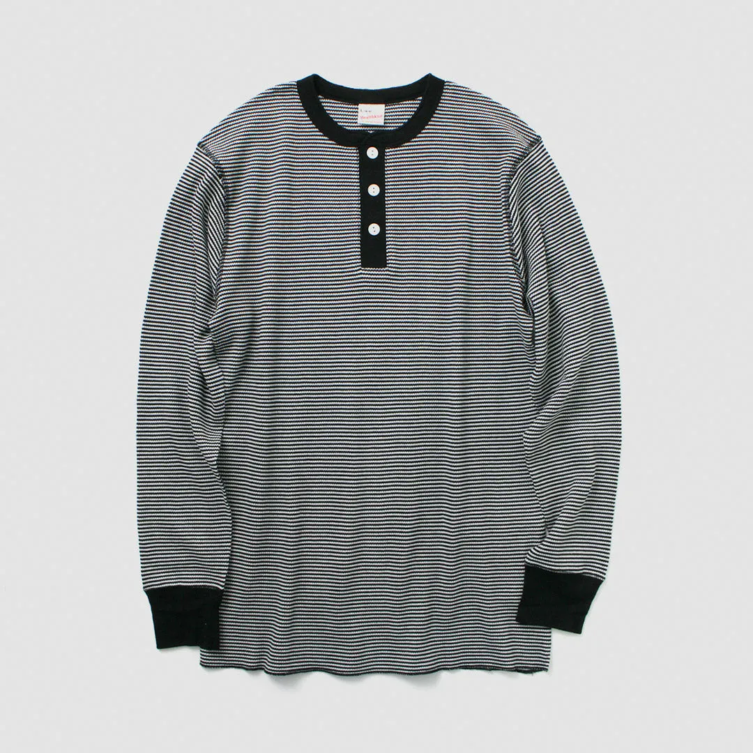 HEALTHKNIT / Basic Waffle Henley Neck Long Sleeve