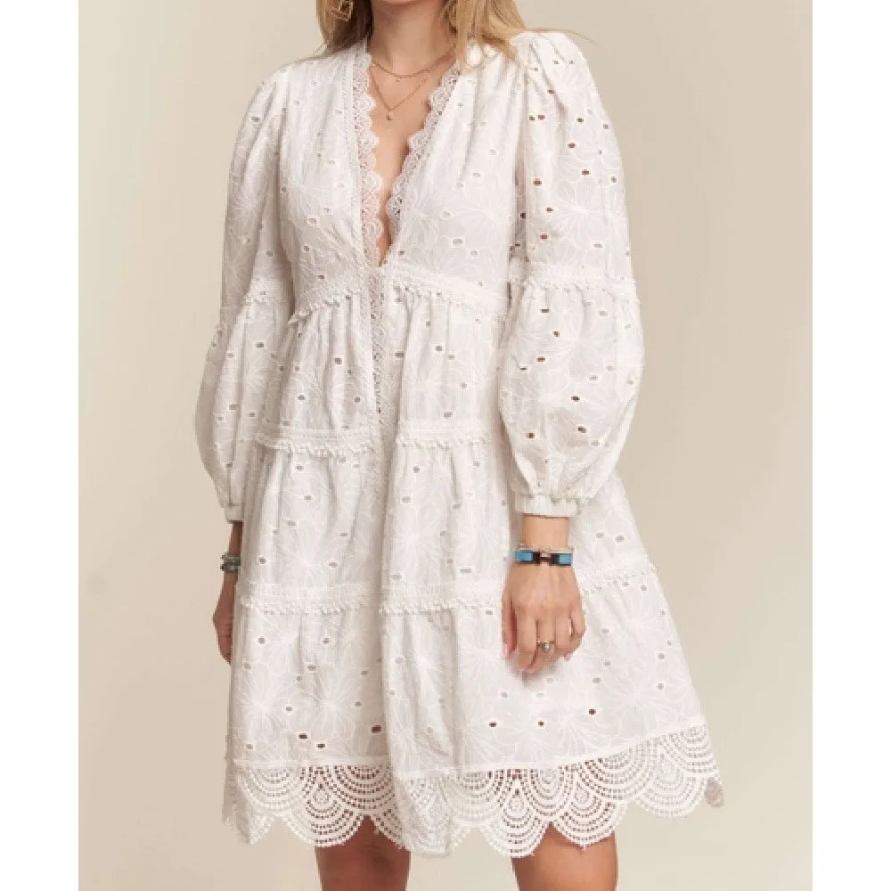 Heaven Sent Eyelet Babydoll Dress