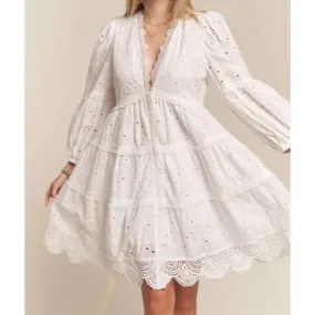 Heaven Sent Eyelet Babydoll Dress