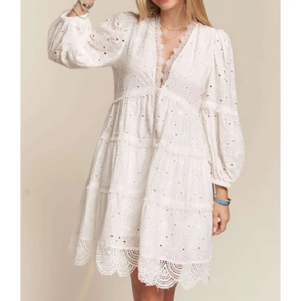 Heaven Sent Eyelet Babydoll Dress