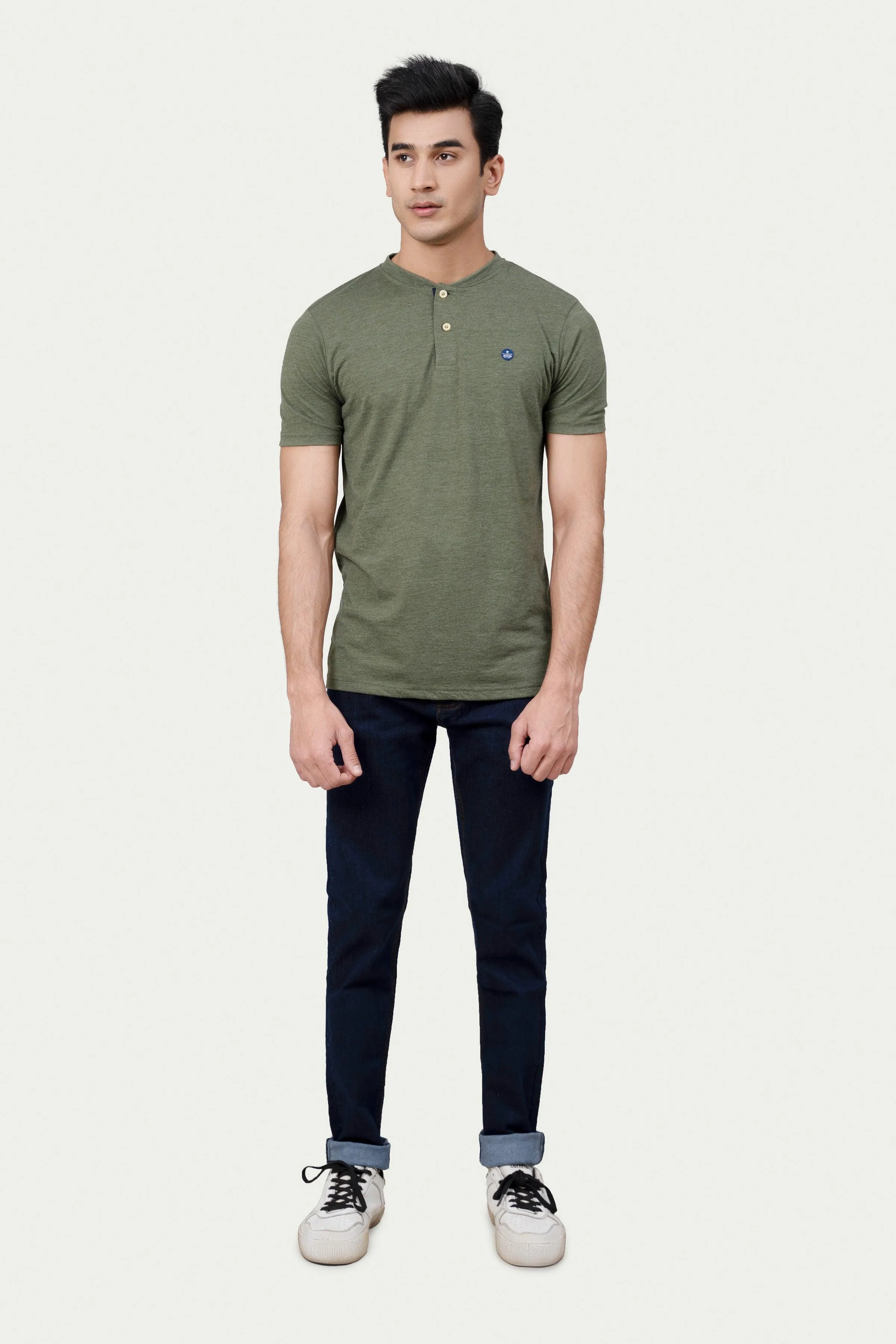 HENLEY T-SHIRT GREEN