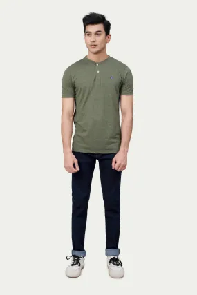 HENLEY T-SHIRT GREEN