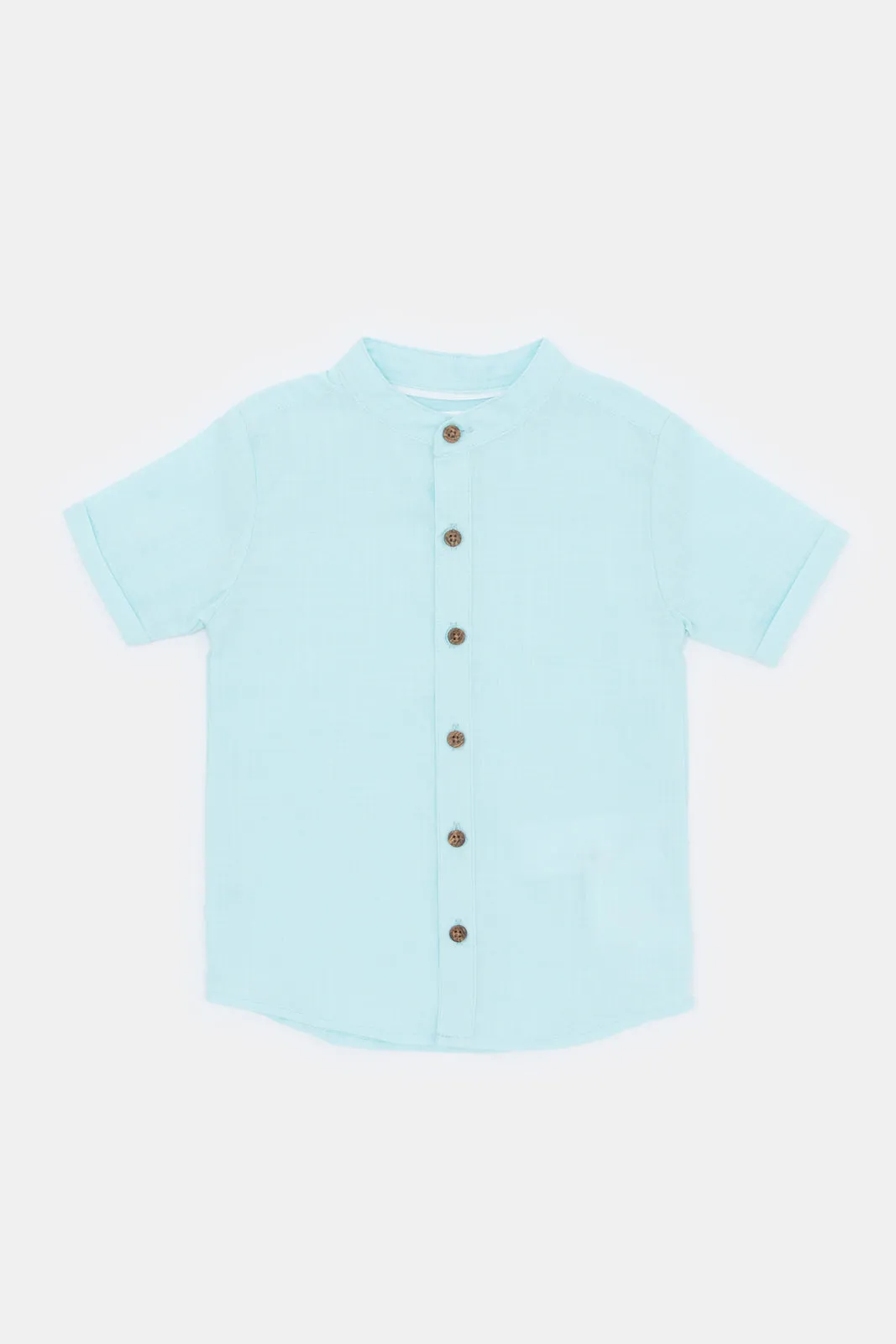 Infant Boys Blue Henley Shirt