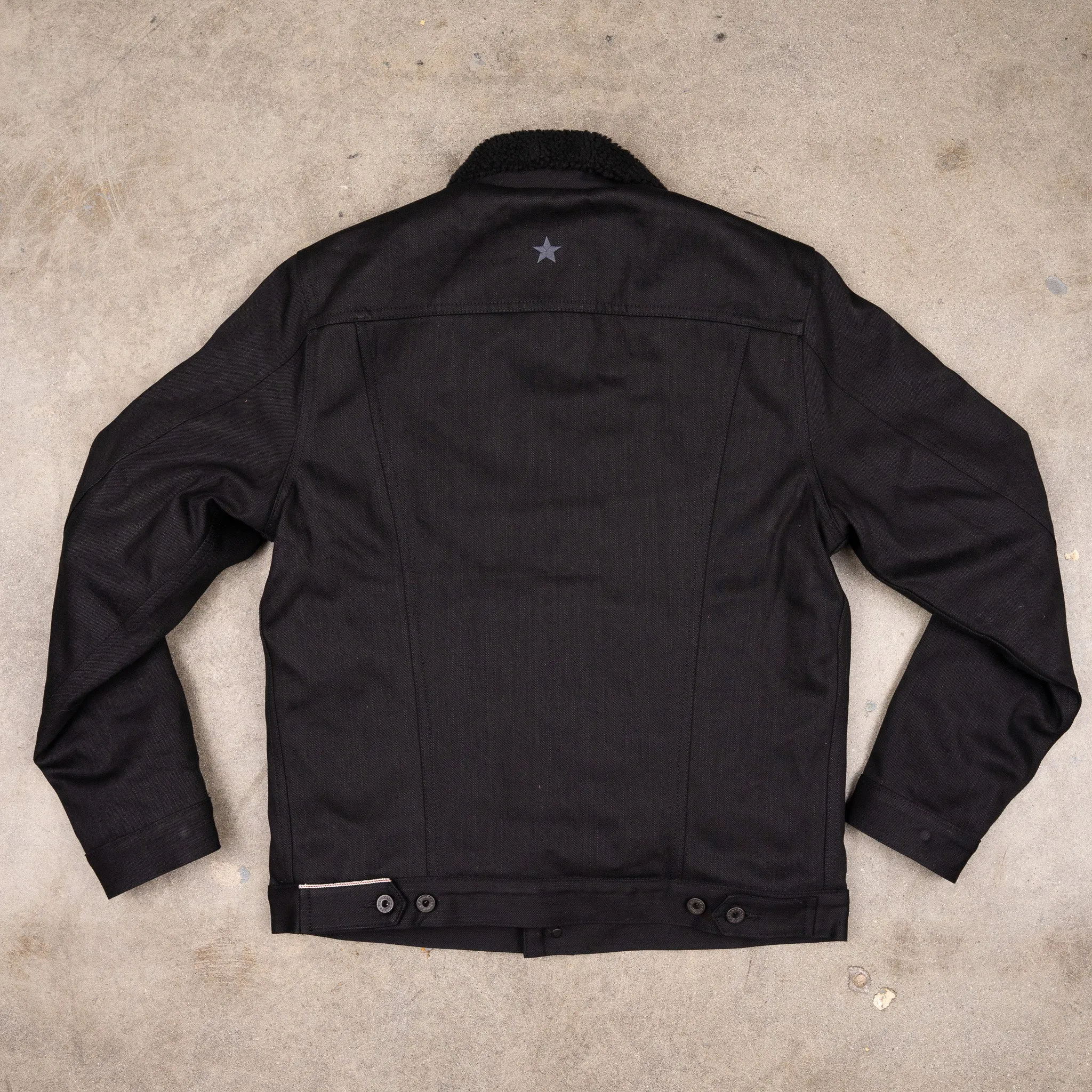 Ironside Sherpa Jacket 14oz Onyx Black Japan Selvage Denim