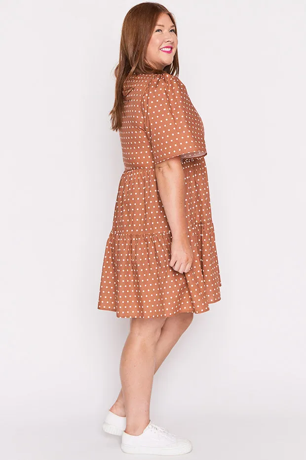 Isadora Mocha Spot Dress